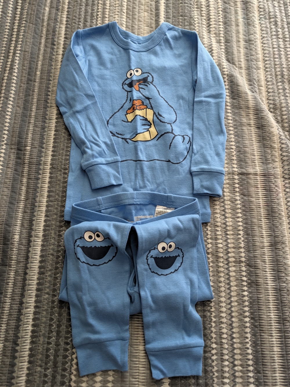 Blue Cookie Monster Kids Pajama Set